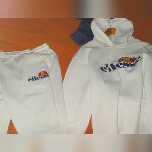 NWOT white out ELLESSE fleece tracksuit XL